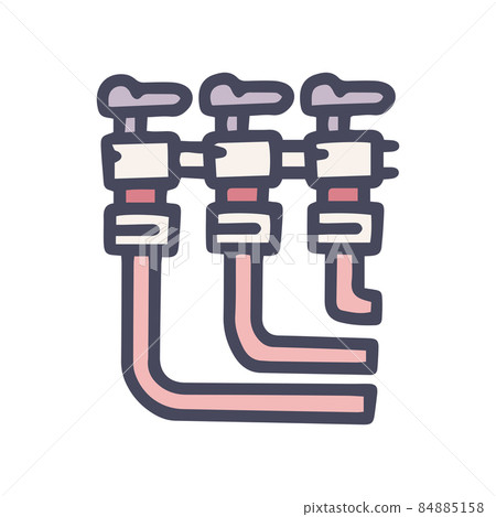 heating distribution unit color vector doodle simple icon heating distribution unit color vector doodle simple icon 84885158
