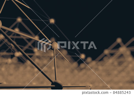 Atomic Grid Background 3D Render. High quality 3d illustration Atomic Grid Background 3D Render. High quality 3d illustration 84885243