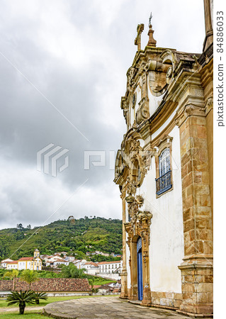 Facade of a historic church in the city of Ouro Preto, Minas Gerais Facade of a historic church in the city of Ouro Preto, Minas Gerais 84886033