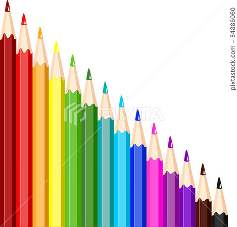 Colored pencils, vector illustration Colored pencils, vector illustration 84886060