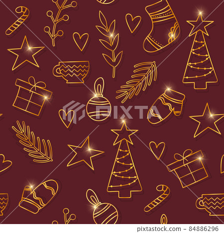 Christmas wrapping paper - seamless texture.... - Stock Illustration ...