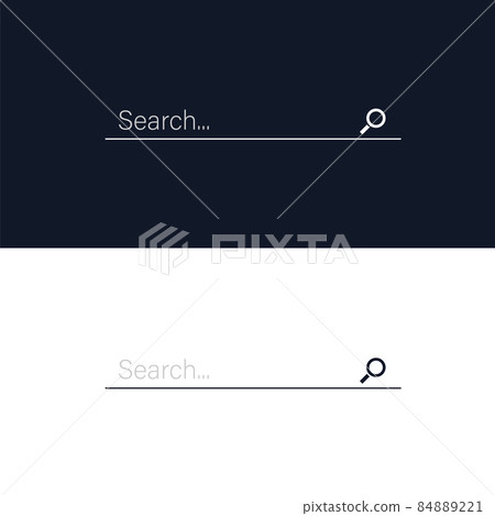 Search bar with an icon. Minimalist design. HTML template element. User interface for the website and application. Vector illustration. 84889221