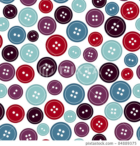 Seamless pattern with sewing buttons, vector illustration Seamless pattern with sewing buttons, vector illustration 84889375