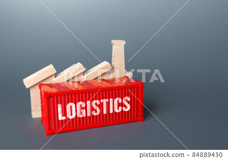 Factory and logistics shipping container. Production of goods. Manufacturing industry. Transportation and storage infrastructure. Warehouse capacity. shipment. Distribution of orders in a short time. Factory and logistics shipping container. Production of goods. Manufacturing industry. Transportation and storage infrastructure. Warehouse capacity. shipment. Distribution of orders in a short time. 84889430