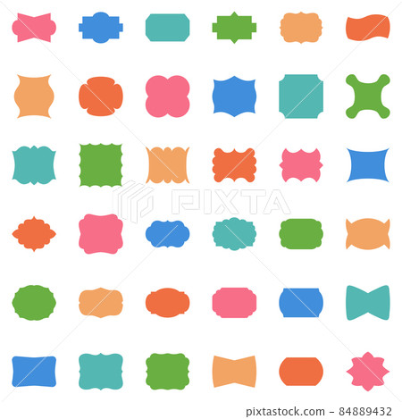 Set of vintage and simple frames, vector illustration Set of vintage and simple frames, vector illustration 84889432
