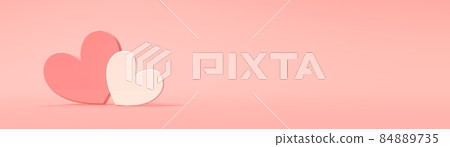 Hearts - Appreciation and love theme - 3D Hearts - Appreciation and love theme - 3D 84889735