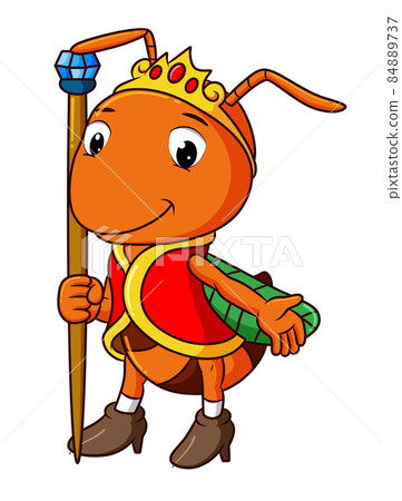 The little ant is a queen and holding a wand 84889737