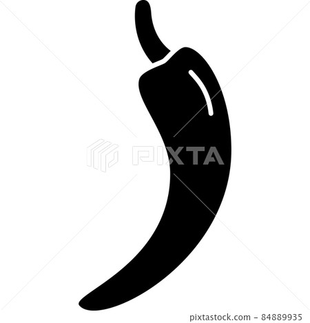 Chili Pepper Glyph Icon Vector 84889935