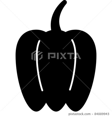 Bell Pepper Glyph Icon Fruit Vector Bell Pepper Glyph Icon Fruit Vector 84889943
