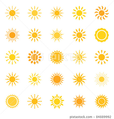 Set of icons sun, vector illustration 84889992