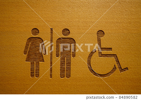 Toilet mark unified in the same color Toilet mark unified in the same color 84890582