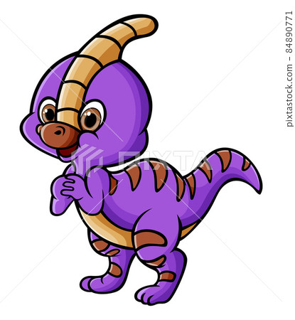 The parasaurolophus is standing with the cute face The parasaurolophus is standing with the cute face 84890771