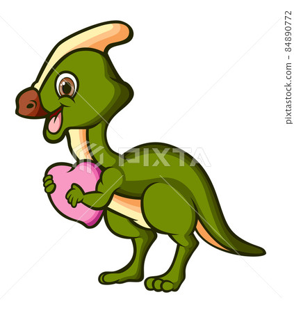 The parasaurolophus is walking and hugging a love doll The parasaurolophus is walking and hugging a love doll 84890772