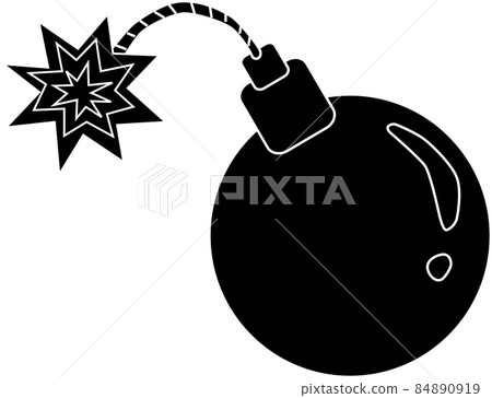 Simple bomb silhouette 84890919