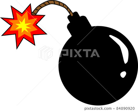 Simple bomb illustration material 84890920