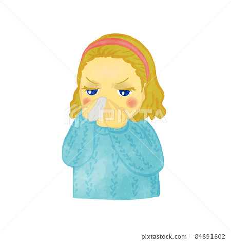 穿著毛衣吹鼻子的可愛少女 Blonde Ver 84891802