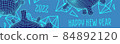 Covid-19 coronavirus newy year futuristic banner  84892120