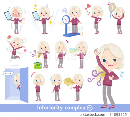 A set of elderly white women wearing jerseys about inferiority complex 84893325