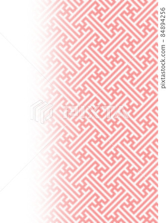 Halftone Saaya-shaped white with dark red (background material) not distorted 84894256