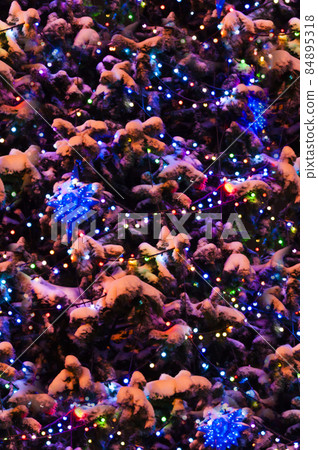 New Year or Christmas geometric seamless pattern, background 84895318