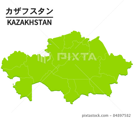 Kazakhstan world map illustration Kazakhstan world map illustration 84897582