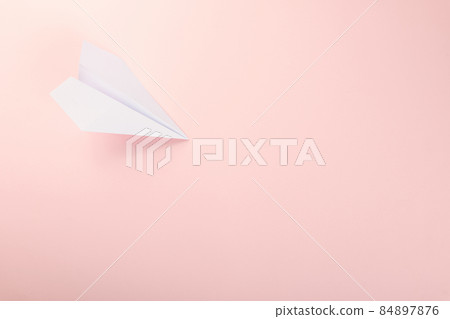 Top view mock up design of airplane travel 84897876