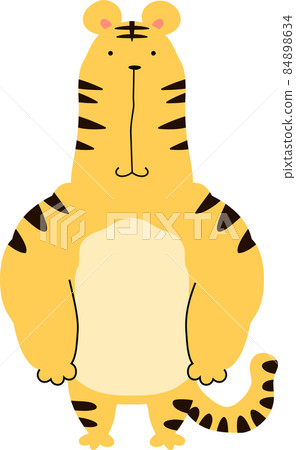 Cute tiger mascot character Tiger New Year's card Cute tiger mascot character Tiger New Year's card 84898634
