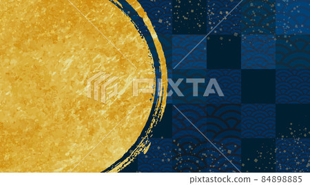 新年素材 日式背景素材 精美設計 金箔舞動 畫筆觸摸圈 84898885