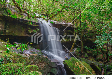Waterfall at Phu Kradueng national park, Loei Thailand, beautiful landscape of waterfalls in rainforest 84900292