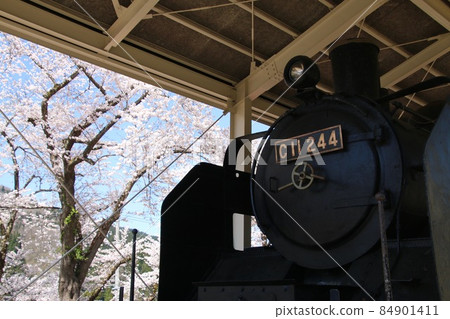 Sakura at Yanaizu Station (Yanaizu Town, Fukushima Prefecture) Sakura at Yanaizu Station (Yanaizu Town, Fukushima Prefecture) 84901411