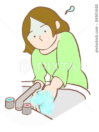 Fear of filth: A young woman who can't stop washing her hands 84901688
