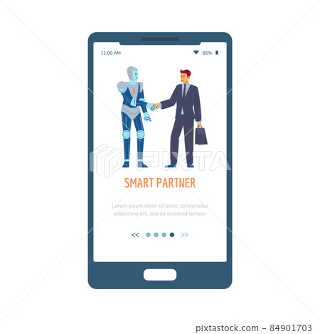 Smart partner and robots for business...-插圖素材 [84901703] - PIXTA圖庫