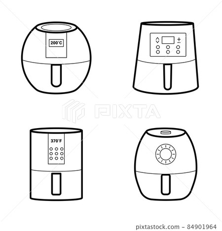 Air fryer flat Icon. Cooking fry appliance icon outline. Vector illustration isolated on a white background Air fryer flat Icon. Cooking fry appliance icon outline. Vector illustration isolated on a white background 84901964