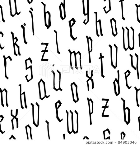 Gothic alphabet pattern seamless, calligraphy, lettering. European Medieval latin letters. Vector background Gothic alphabet pattern seamless, calligraphy, lettering. European Medieval latin letters. Vector background 84903046