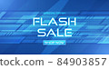 Flash sale banner. Abstract blue technology background 84903857