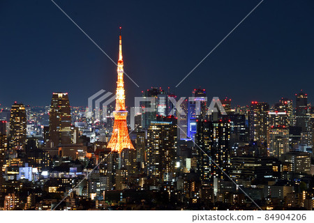 Tokyo cityscape night view Tokyo cityscape night view 84904206
