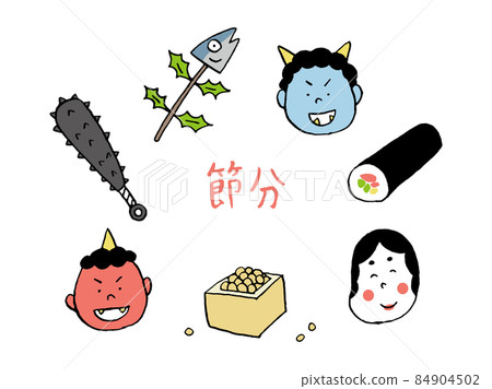 節分圖標集 84904502