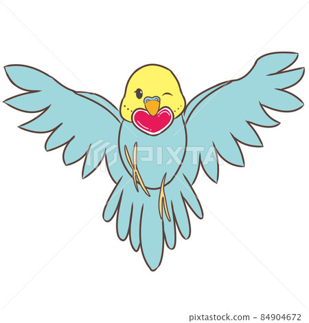 Parakeet with a heart Parakeet with a heart 84904672