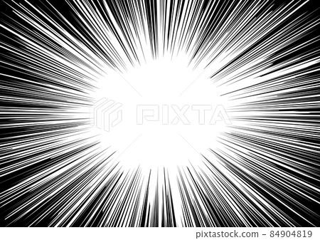 卡通素材（集中線） 84904819