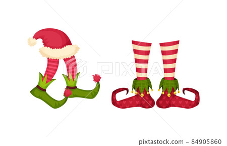 Christmas stocking boot decoration element Vector Image