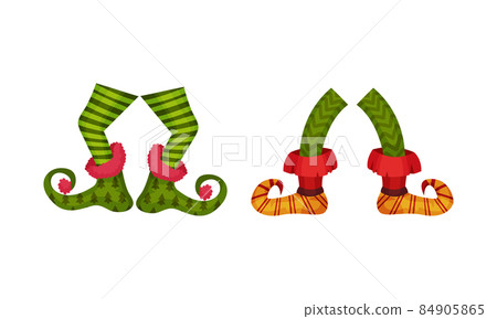 Christmas stocking boot decoration element Vector Image