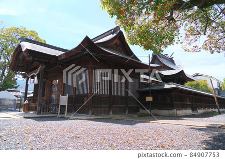 [重要傳統建築保存地區] 津山市城西區德森神社的參拜堂和本堂 3 岡山縣津山市 84907753