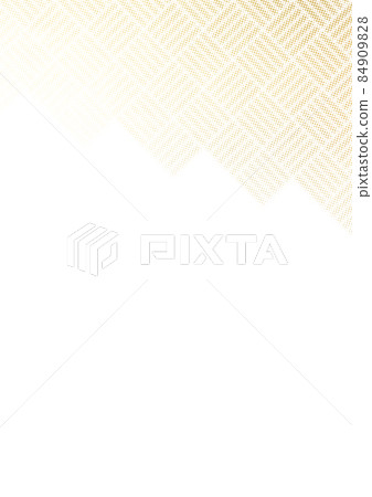 Halftone counting rod pattern, gold pattern on white (background material) 84909828
