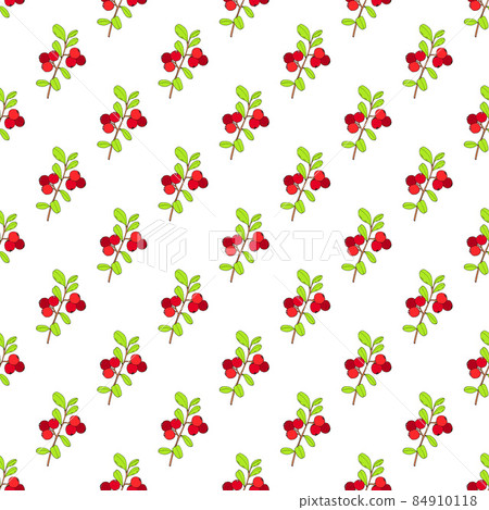 Seamless pattern with Cowberry 84910118