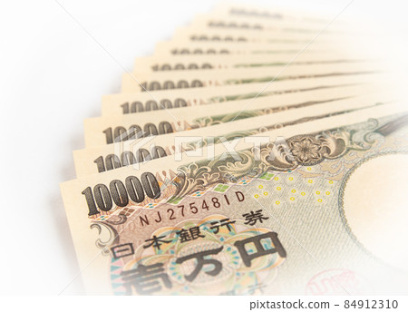 100,000日元現金10,000日元票據紙幣經濟對策利益 100,000日元現金10,000日元票據紙幣經濟對策利益 84912310