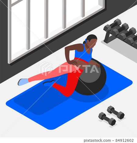 Ball Gymnastic Exercise Background 84912602