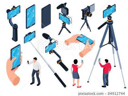 Photography Equipment Isometric Set 84912744