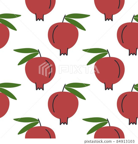 Pomegranates seamless pattern vector illustration 84913103