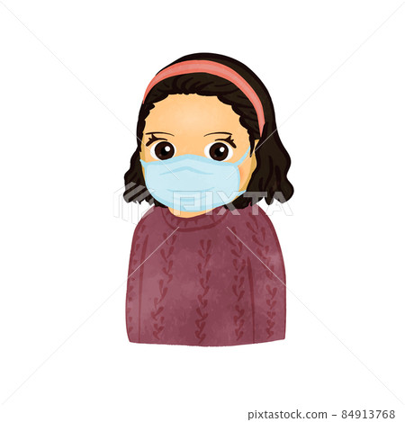 戴面具的女孩穿著毛衣 Asian Ver 戴面具的女孩穿著毛衣 Asian Ver 84913768