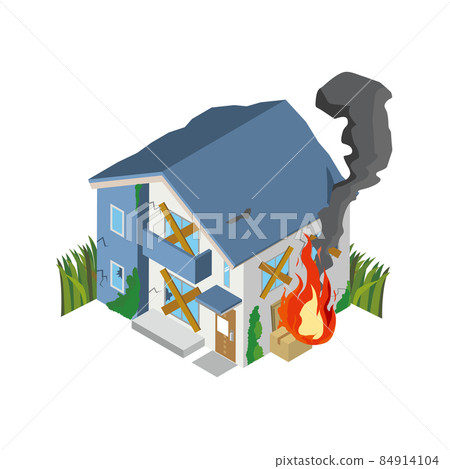 Unoccupied house problem: Fire caused by suspicious fire 84914104